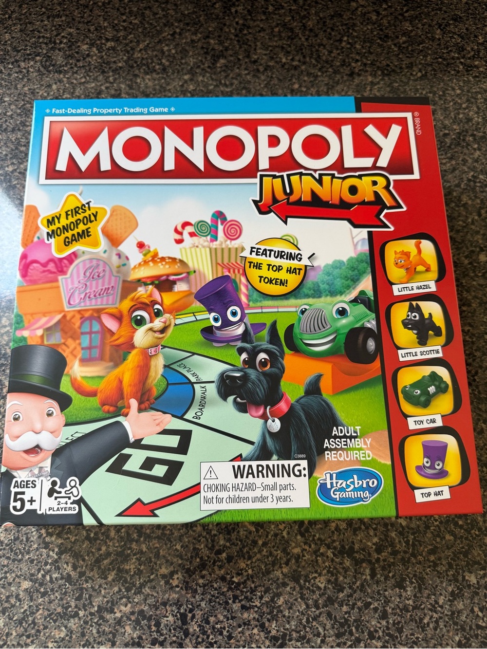 Monopoly Junior Kids Board Game by Hasbro – Red Edition